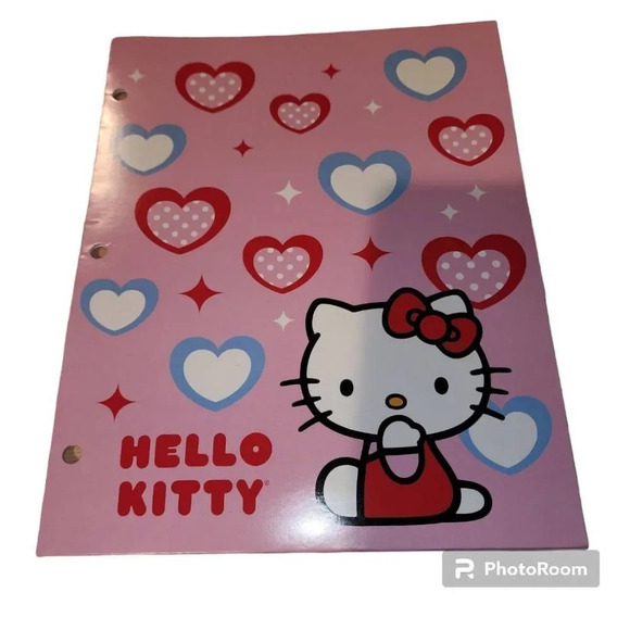 New Sanrio Hello Kitty 3 Ring Pocket Binder Lot Lot Of 3 - Picture 8 of 10